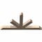 Ekena Millwork Saratoga Smooth Timber Gable Bracket, Douglas Fir, 48"W x 24"H x 3 1/2"D x 3 1/2"F, 12/12 Pitch GBW048X24X0404SAR00SDF - alternate 3